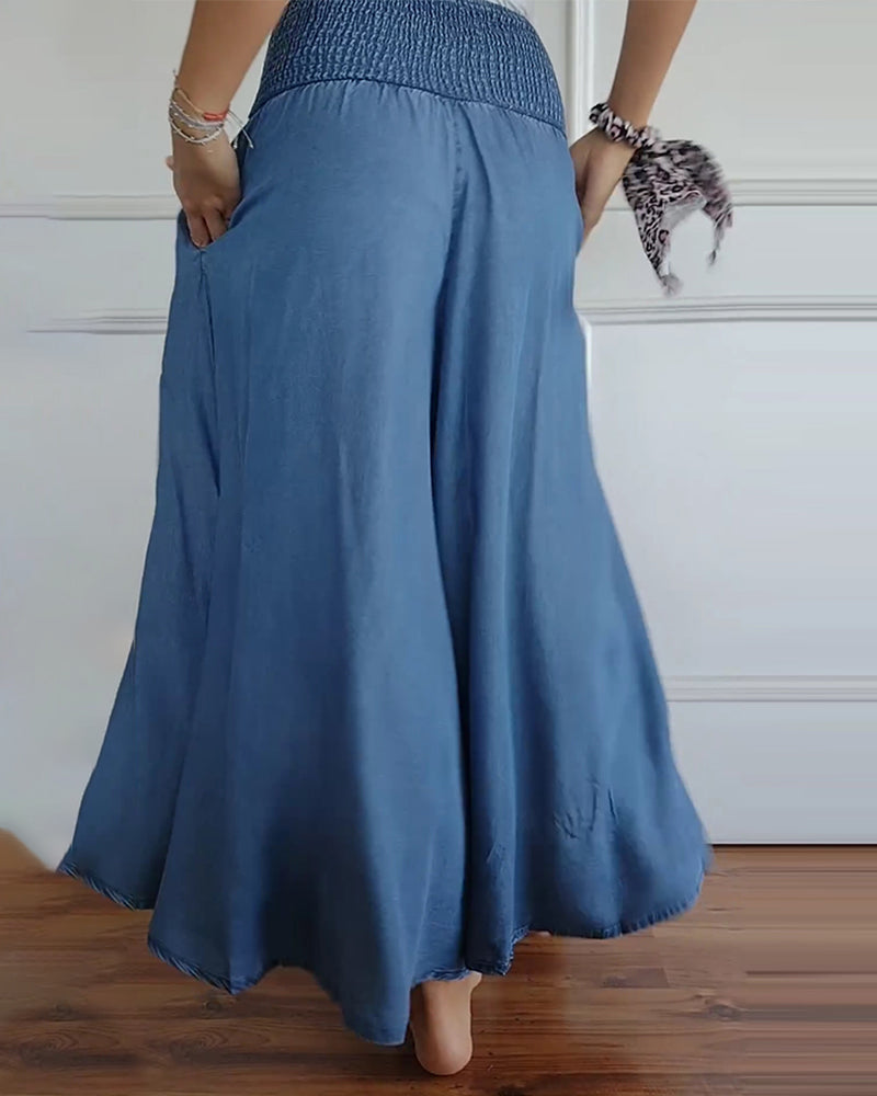 Abby Elegant High Waisted Wide Leg Pants