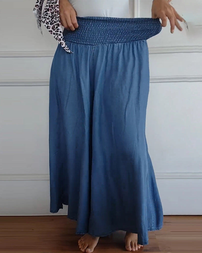 Abby Elegant High Waisted Wide Leg Pants