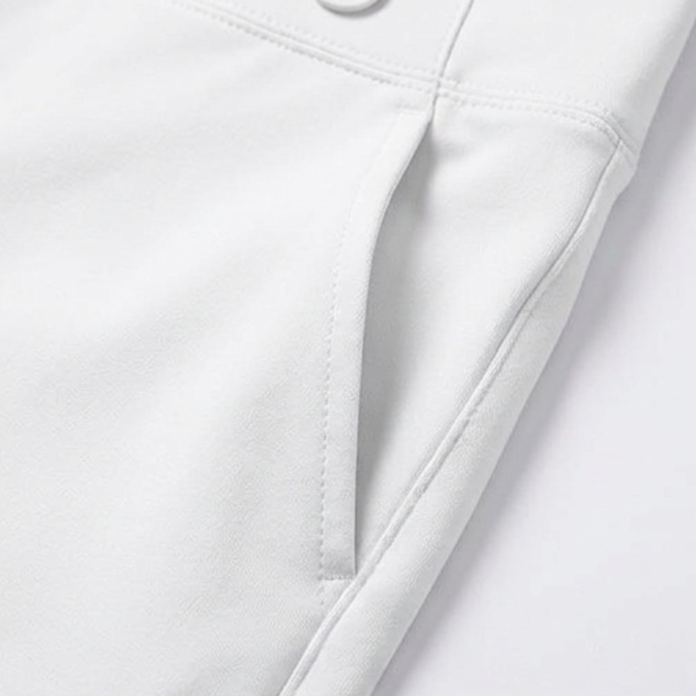 Cara High Waisted Stretch Capri Pants with Button-Front