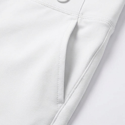 Cara High Waisted Stretch Capri Pants with Button-Front