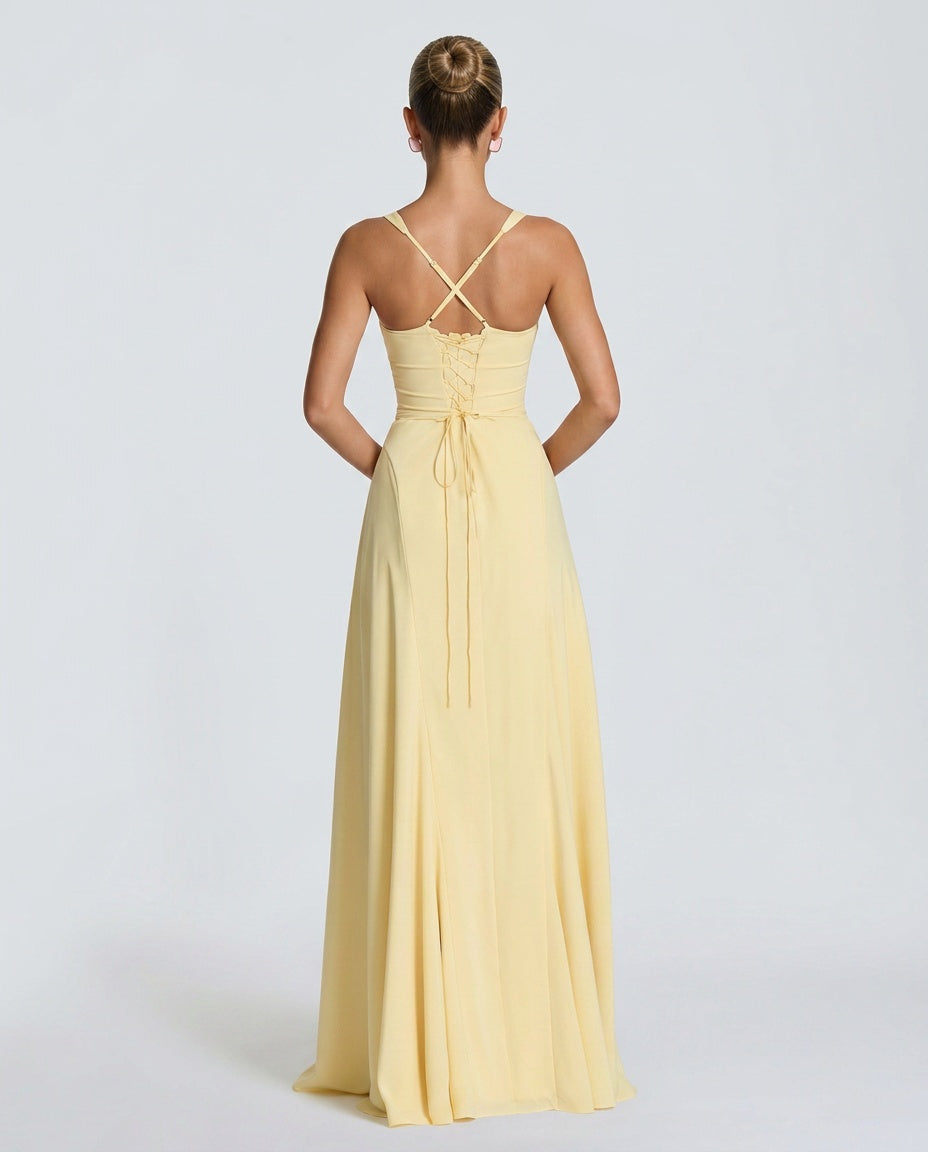 Evie Tiered Ruffle Maxi Dress with Sweetheart Neckline