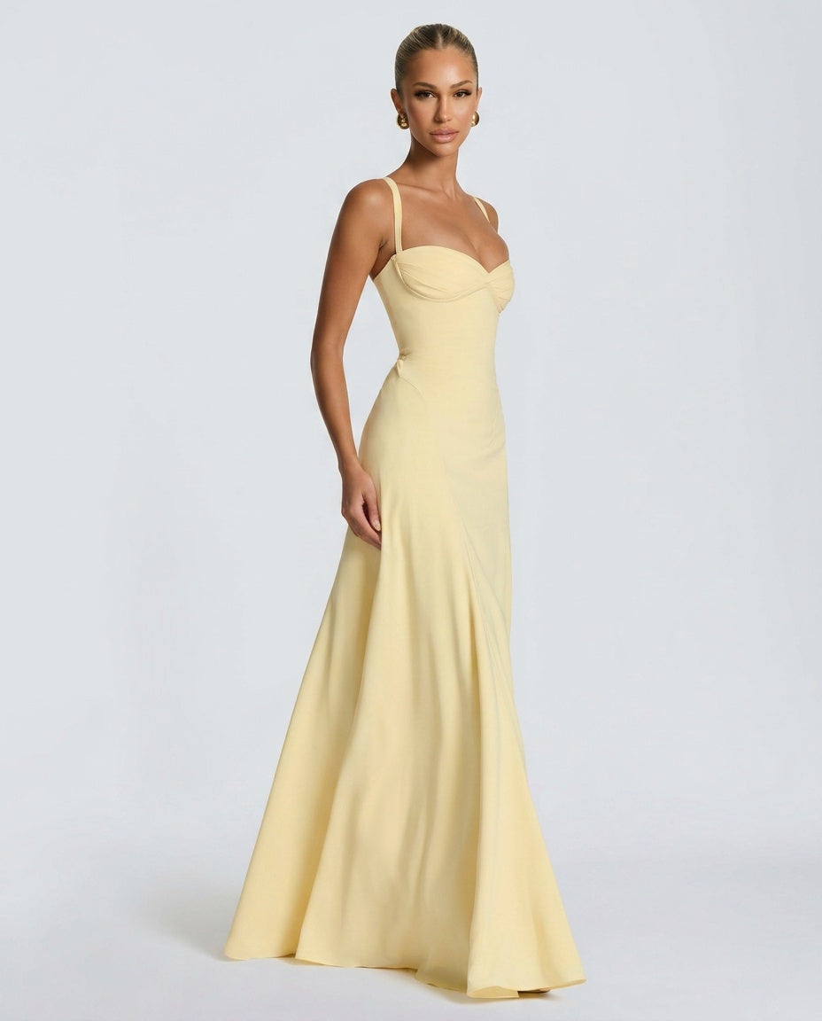 Evie Tiered Ruffle Maxi Dress with Sweetheart Neckline