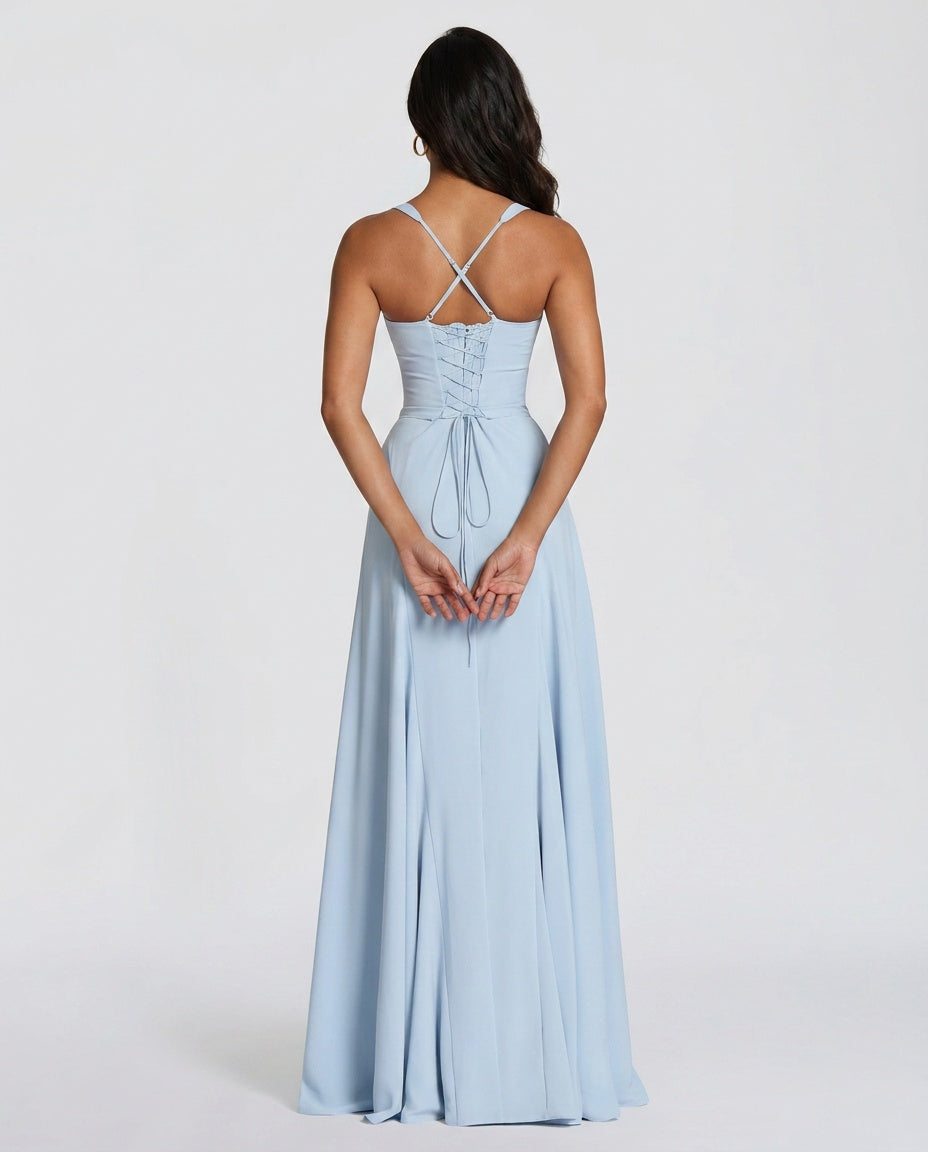 Evie Tiered Ruffle Maxi Dress with Sweetheart Neckline