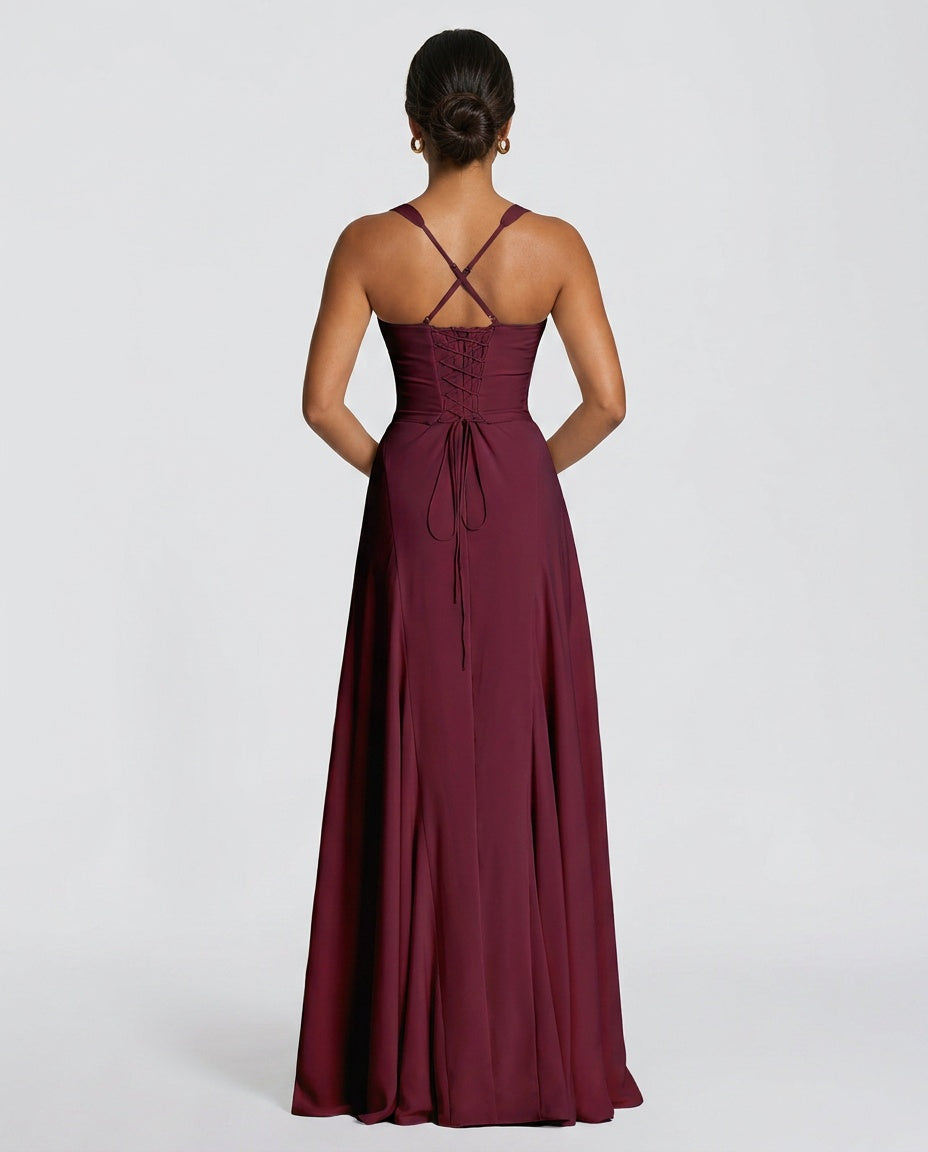 Evie Tiered Ruffle Maxi Dress with Sweetheart Neckline