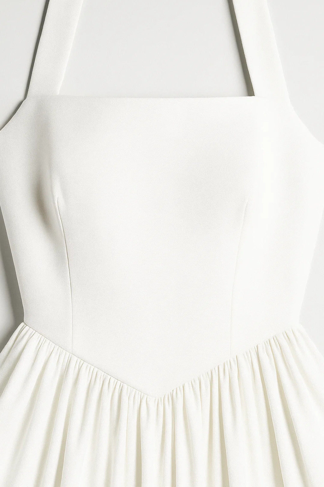 Fiona Elegant Pleated Halter Neck Midi Dress