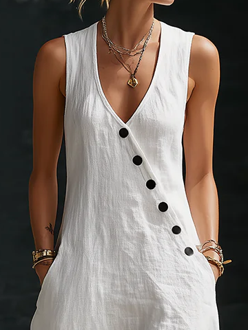 Iris Casual Sleeveless Maxi Dress with Pockets