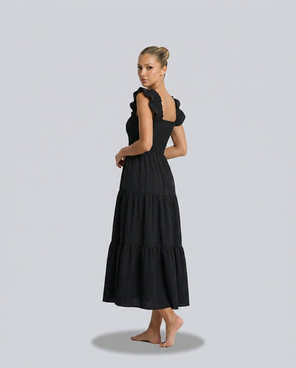 Ivy Classic Gingham Maxi Dress with Smocked Bodice