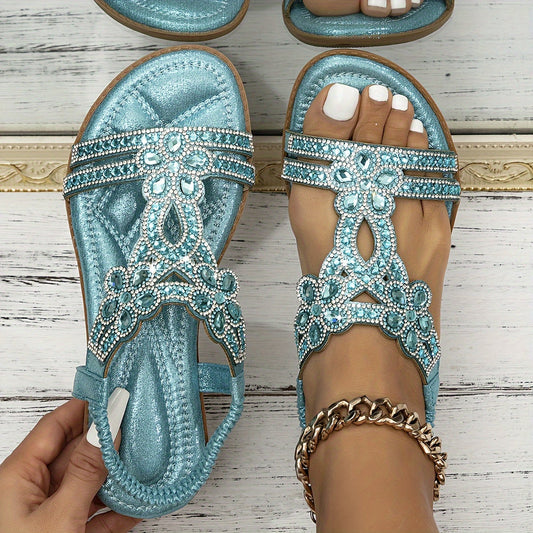 Lacey Summer Flatform Sandals with Lightweight Non-Slip Sole – Sky blue