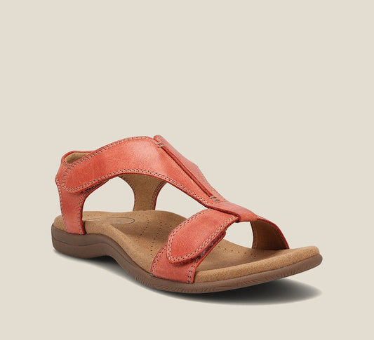 Leila Comfortable Slip-On Walking Sandals with Adjustable Fit – Orange