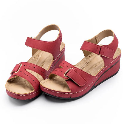 Lorna Open-Toe Wedge Sandals with Cushioned Gel Sole