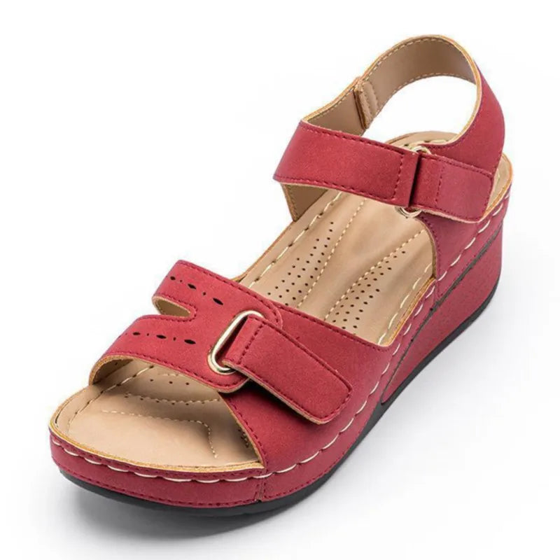 Lorna Open-Toe Wedge Sandals with Cushioned Gel Sole