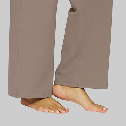 Mira Elegant Linen Blend Pants with Stretch