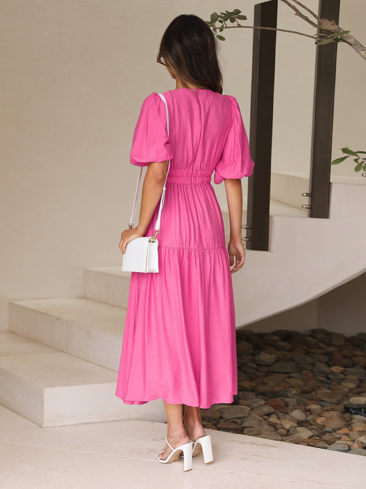 Nora Tiered Summer Maxi Dress with Puff Sleeves