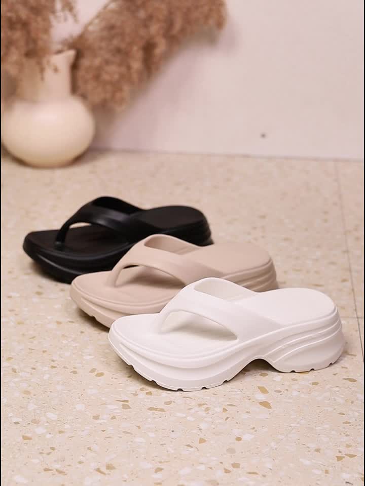 Polly Chunky Platform Sandals with Thong Strap