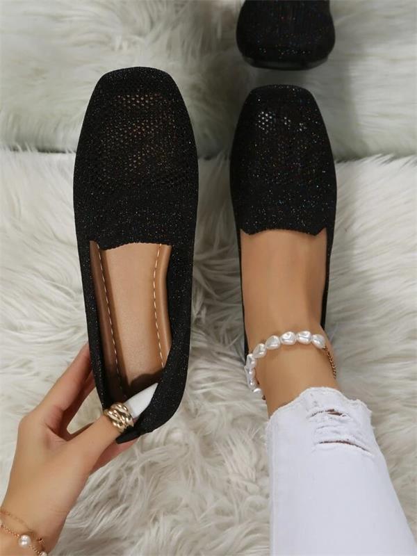 Romy Comfortable Flats with Cushioned Non-Slip Sole – Black