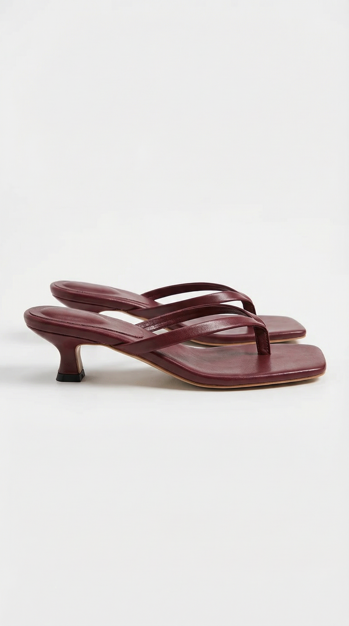 Tamsin Summer Kitten Heel Sandals in Minimalist Thong Style