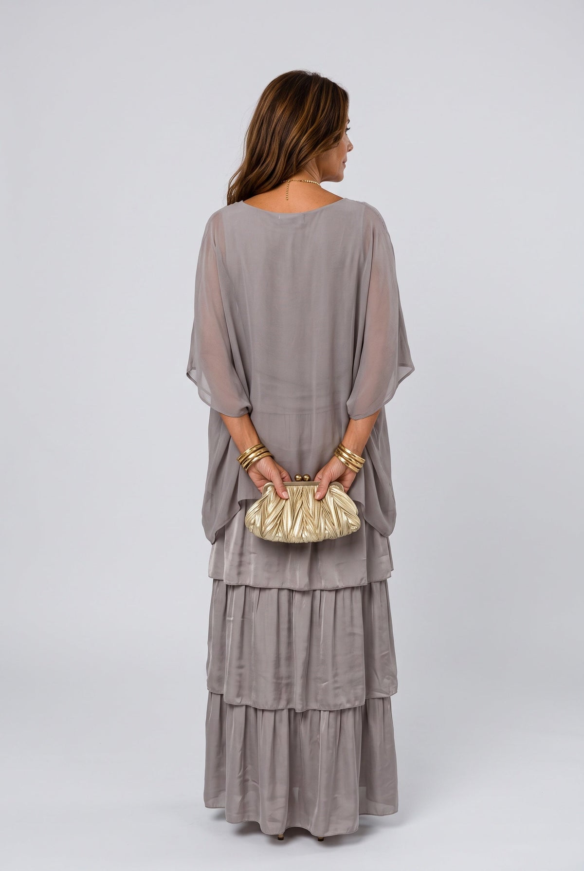 Tess Tiered Short Sleeve Maxi Dress