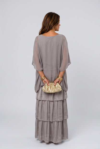 Tess Tiered Short Sleeve Maxi Dress