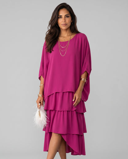 Tess Tiered Short Sleeve Maxi Dress